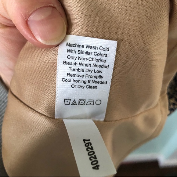 NWT Coldwater Creek navy tan print jersey dress XL 16 - Picture 7 of 11